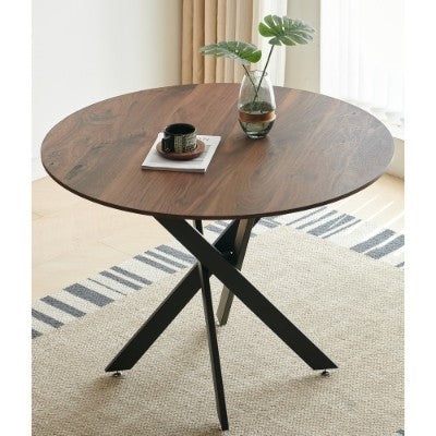 421 BLACK AND WOOD COLOR Table Mid-century Dining Table
