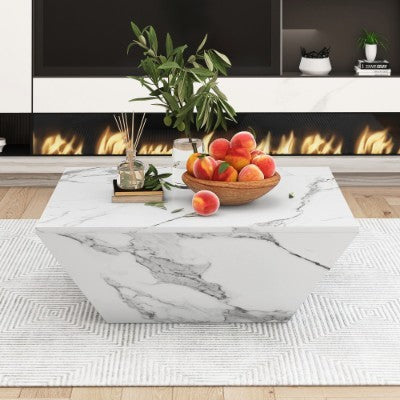 Marbling Veneer PVC Coffee Table