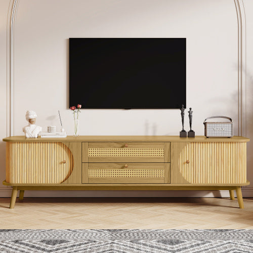 Rattan TV Stand for TVs Up To 75''