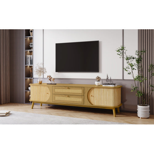 Rattan TV Stand for TVs Up To 75''