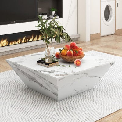 Marbling Veneer PVC Coffee Table