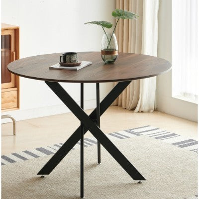 421 BLACK AND WOOD COLOR Table Mid-century Dining Table