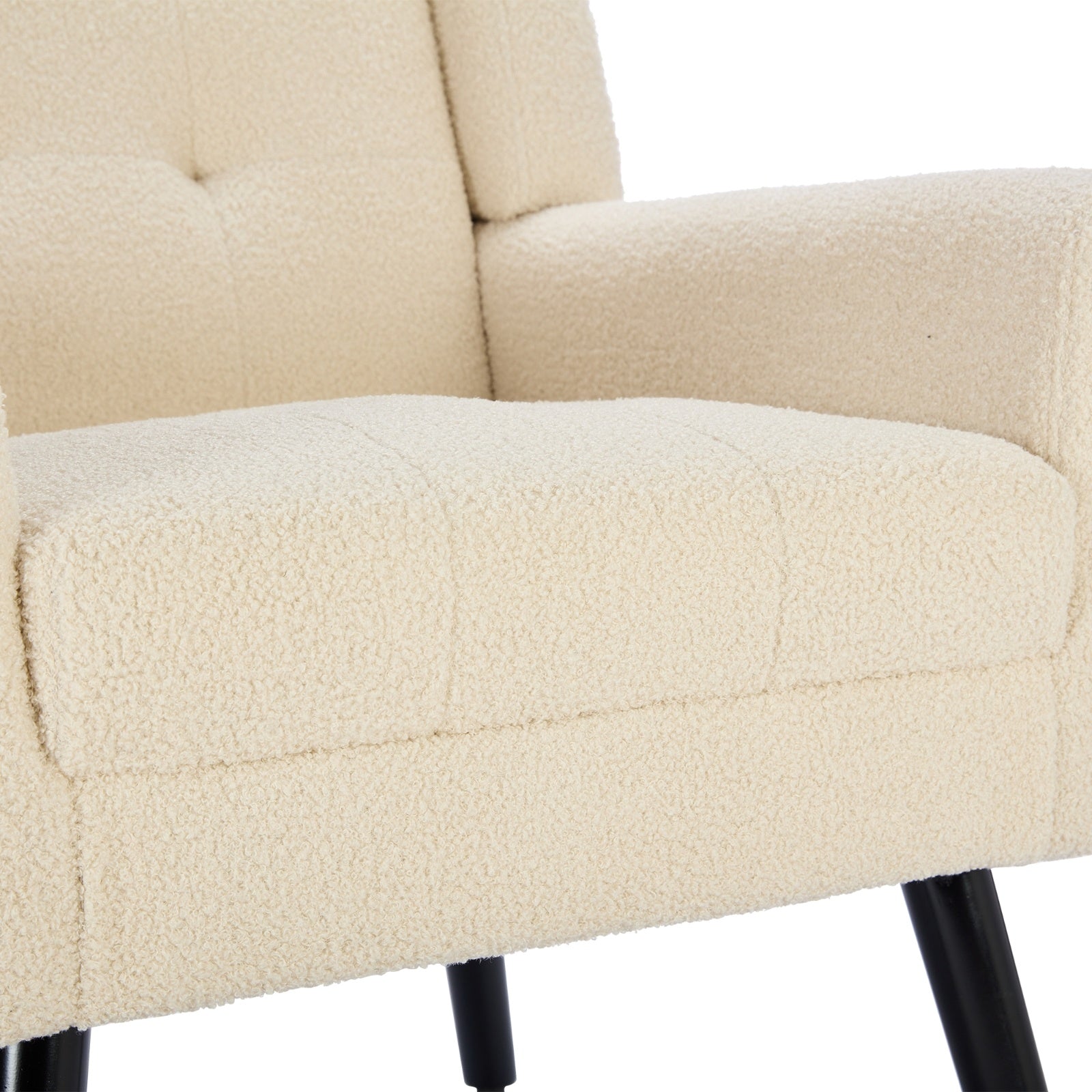 Soft Teddy Material Ergonomics Accent Chair
