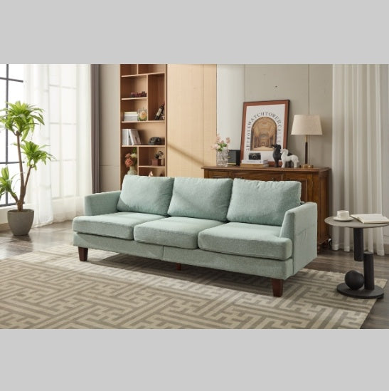 Fabric 3-Seater Couch with 2 USB, Comfortable Sectional Couches