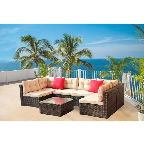 Patio Furniture Set PE Rattan Sectional Garden Furniture