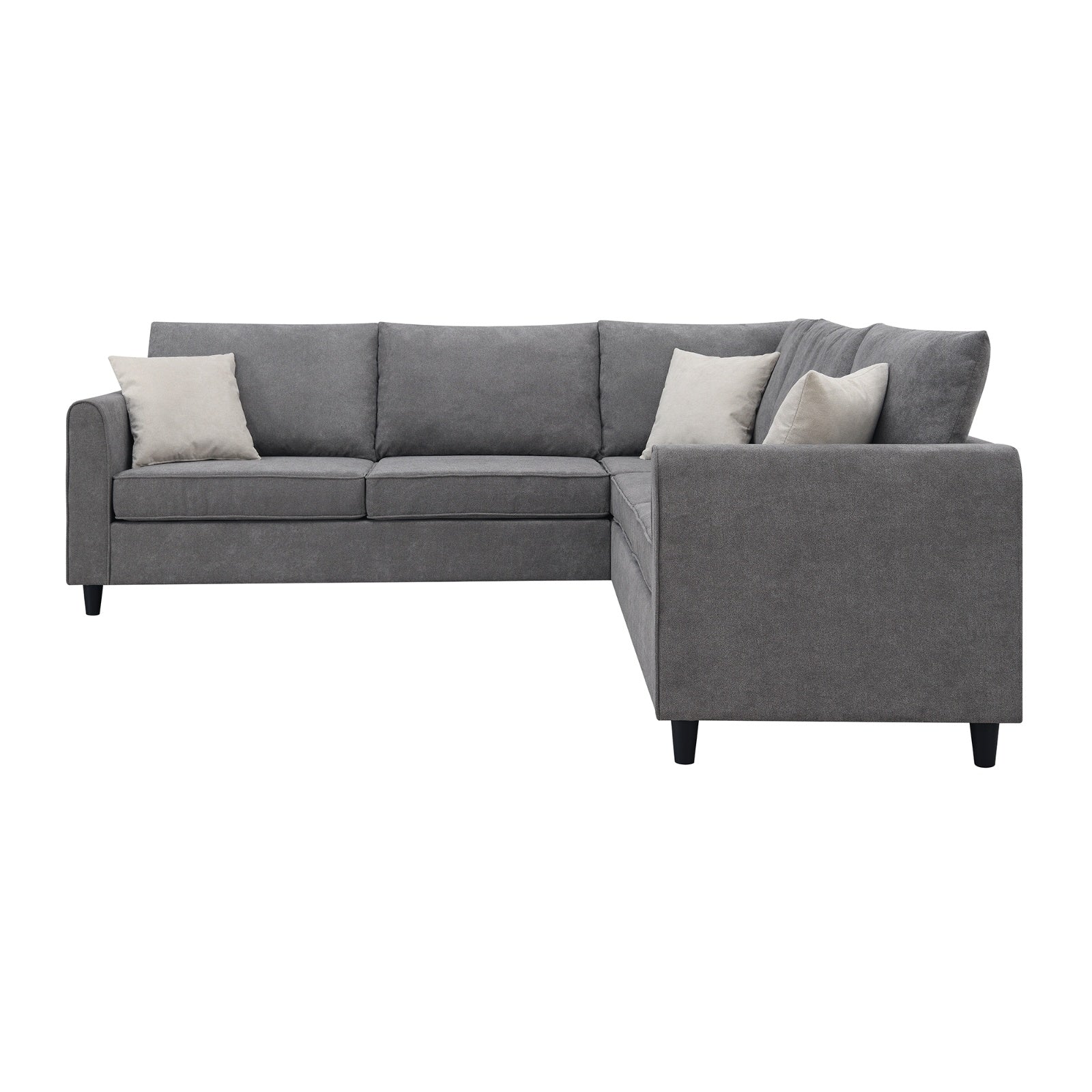 91 91 Modern L-Shape Sectional Sofa Upholstered
