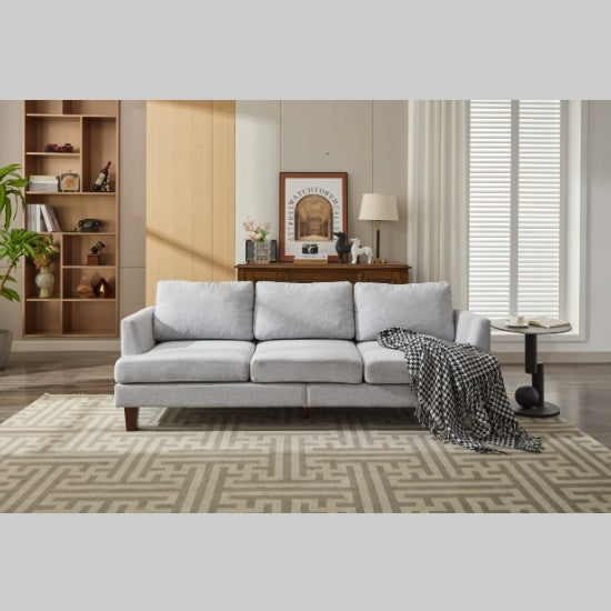 Fabric 3-Seater Couch with 2 USB, Comfortable Sectional Couches