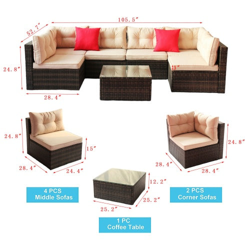 Patio Furniture Set PE Rattan Sectional Garden Furniture