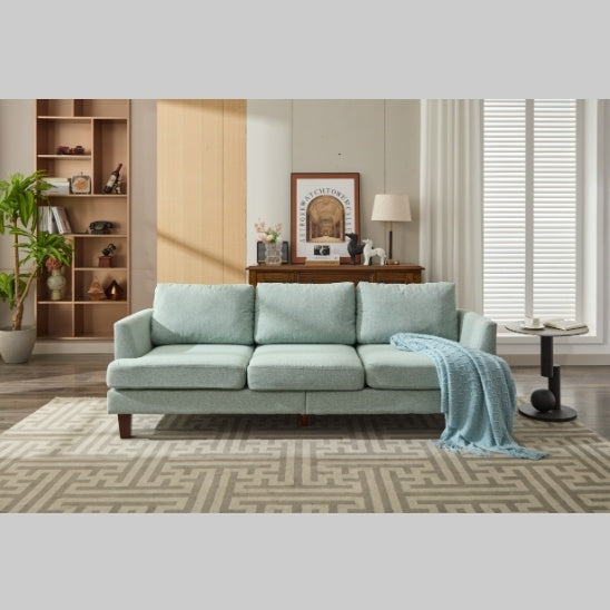 Fabric 3-Seater Couch with 2 USB, Comfortable Sectional Couches