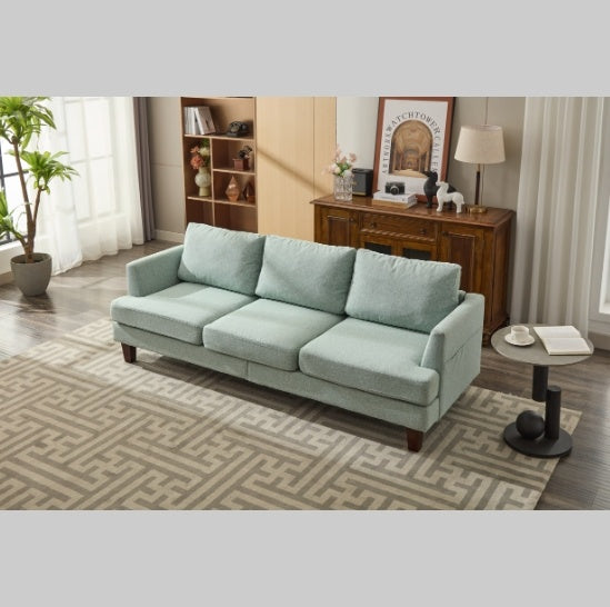 Fabric 3-Seater Couch with 2 USB, Comfortable Sectional Couches