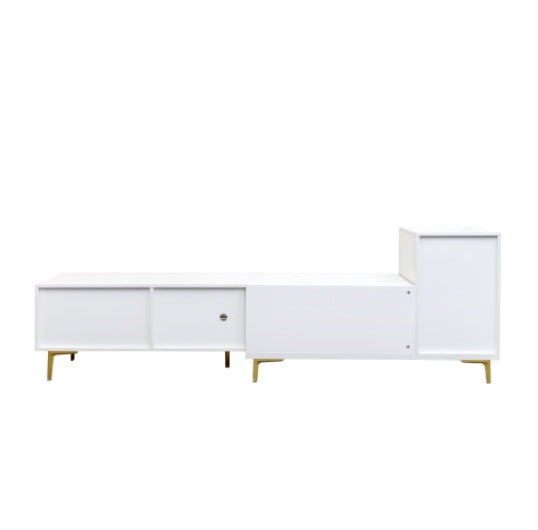 Wood Extendable TV Stand Rectangle Entertainment Center