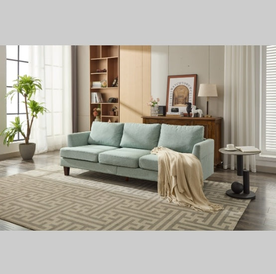 Fabric 3-Seater Couch with 2 USB, Comfortable Sectional Couches