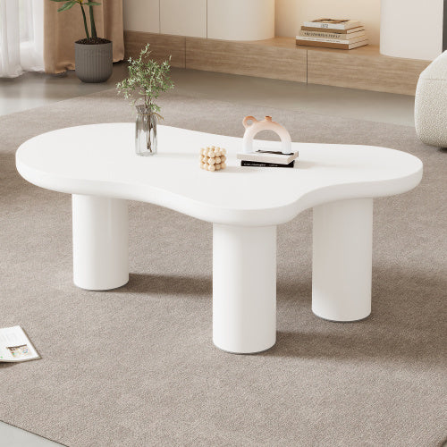 Irregular White Painted Coffee Table